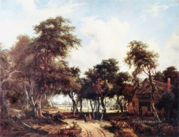 ウッズ Painting - ウッドコットの風景マインデルト ホッベマの森の森